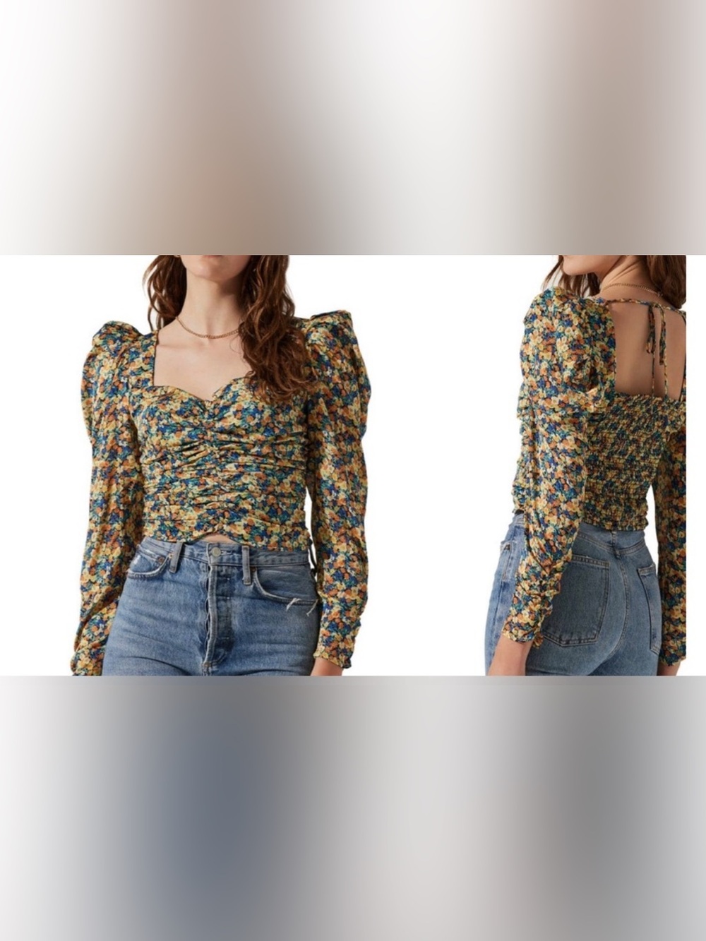 ASTR Floral Long Sleeve blouse - Picture 2 of 8